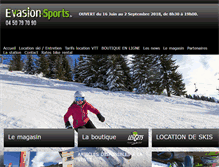 Tablet Screenshot of location-ski-lesgets.com